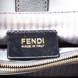 Pre Owned Fendi Grey Leather Mini 2Jours Tote