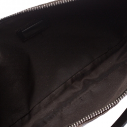 Pre Owned Fendi Tobacco Zucca Canvas and Leather Pochette Bag