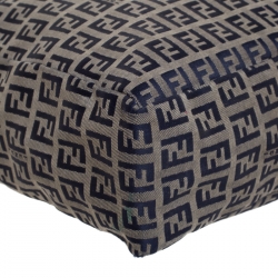 Pre Owned Fendi Blue/Beige Zucchino Canvas Tote