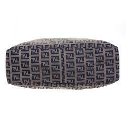 Pre Owned Fendi Blue/Beige Zucchino Canvas Tote
