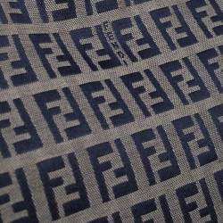 Pre Owned Fendi Blue/Beige Zucchino Canvas Tote