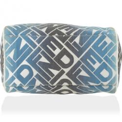 Pre Owned Fendi Forever Blue and White Boston Bag