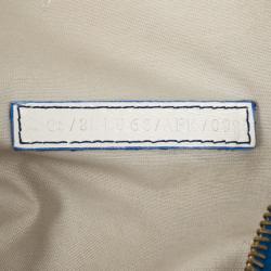 Pre Owned Fendi Forever Blue and White Boston Bag