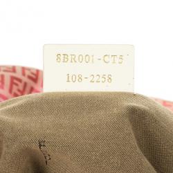 مملوكة مسبقًا Fendi Pink and White Floral Zucchino Forever Mamma Flap Bag