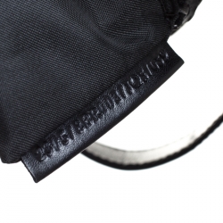 Pre Owned Fendi Black Zucchino Canvas and Leather Mama Baguette Bag