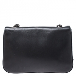 Fendi Black Leather Be Baguette Shoulder Bag