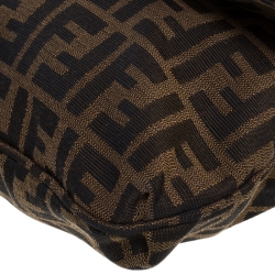 Pre Owned Fendi Tobacco Zucca Canvas Mia Shoulder Bag