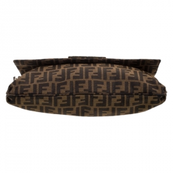 Pre Owned Fendi Tobacco Zucca Canvas Mia Shoulder Bag