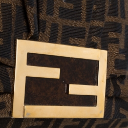 Pre Owned Fendi Tobacco Zucca Canvas Mia Shoulder Bag