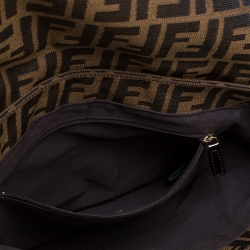 Pre Owned Fendi Tobacco Zucca Canvas Mia Shoulder Bag