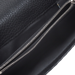 Pre Owned Fendi Black Selleria Leather Peekaboo Long Wallet