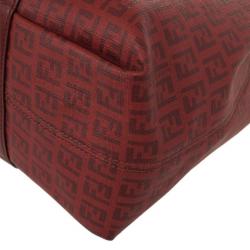 مملوكة مسبقًا Fendi Red Zucchino Canvas Grande Shopping Bag