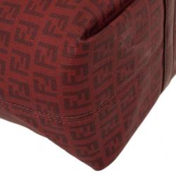 مملوكة مسبقًا Fendi Red Zucchino Canvas Grande Shopping Bag