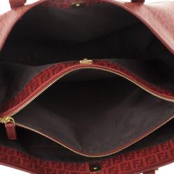 مملوكة مسبقًا Fendi Red Zucchino Canvas Grande Shopping Bag
