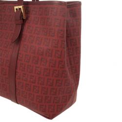 مملوكة مسبقًا Fendi Red Zucchino Canvas Grande Shopping Bag