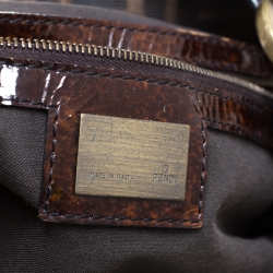 Pre Owned Fendi Tobacco Zucca Canvas Chef Shoulder Bag