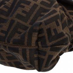 Pre Owned Fendi Tobacco Zucca Canvas Chef Shoulder Bag