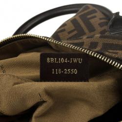 Pre Owned Fendi Zucca Chef Medium Boston Bag