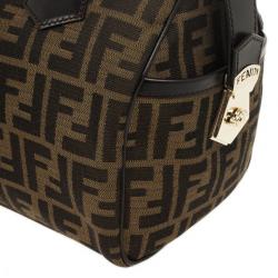 Pre Owned Fendi Zucca Chef Medium Boston Bag