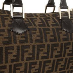 Pre Owned Fendi Zucca Chef Medium Boston Bag