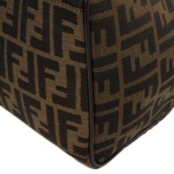 Pre Owned Fendi Zucca Chef Medium Boston Bag