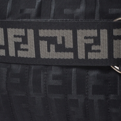 Pre Owned Fendi Black Zucca Nylon Handbag