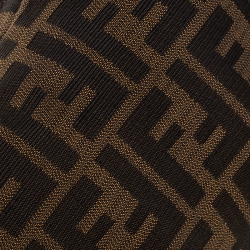 Pre Owned Fendi Brown/Gold Zucca Canvas and Leather Chef Chain Link Hobo