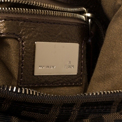 Pre Owned Fendi Brown/Gold Zucca Canvas and Leather Chef Chain Link Hobo