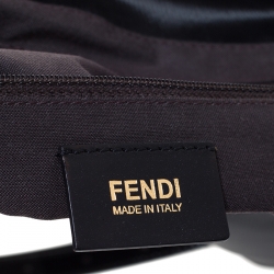Pre Owned Fendi Black Coated Fabric Mia Flap Bag
