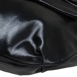 Pre Owned Fendi Black Coated Fabric Mia Flap Bag