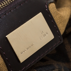 Pre Owned Fendi Tobacco Zucca Canvas Chef Chain Hobo