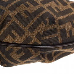 Pre Owned Fendi Tobacco Zucca Canvas Chef Chain Hobo