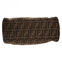 Pre Owned Fendi Brown Canvas Small Zucca Chef De Jour Bag