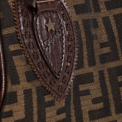 Pre Owned Fendi Brown Canvas Small Zucca Chef De Jour Bag