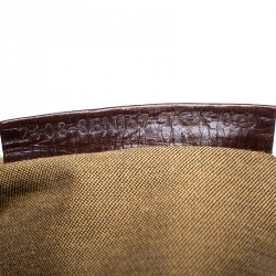 Pre Owned Fendi Brown Canvas Small Zucca Chef De Jour Bag