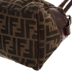 Pre Owned Fendi Brown Canvas Small Zucca Chef De Jour Bag