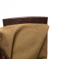 Pre Owned Fendi Tobacco Zucca Canvas Chef du Jour Satchel