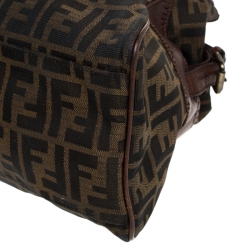 Pre Owned Fendi Tobacco Zucca Canvas Chef du Jour Satchel