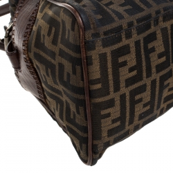 Pre Owned Fendi Tobacco Zucca Canvas Chef du Jour Satchel