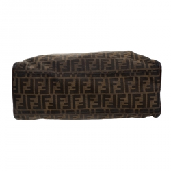 Pre Owned Fendi Tobacco Zucca Canvas Chef du Jour Satchel