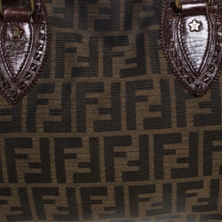 Pre Owned Fendi Tobacco Zucca Canvas Chef du Jour Satchel