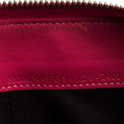 Pre Owned Fendi Pink/Tobacco Zucca Canvas Zip Around Wallet