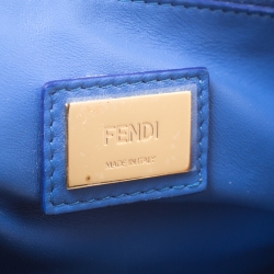 Pre Owned Fendi Brown Leather Medium Peekaboo Top Handle Bag