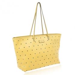 Fendi Yellow Roll Perforated Tote