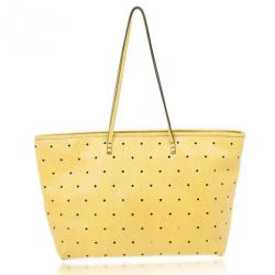 Fendi Yellow Roll Perforated Tote