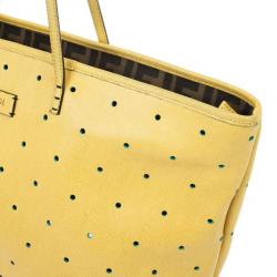 Fendi Yellow Roll Perforated Tote