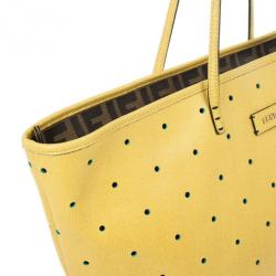 Fendi Yellow Roll Perforated Tote