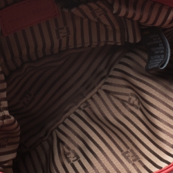 Pre Owned Fendi Red Leather Fendista Pochette Crossbody Bag