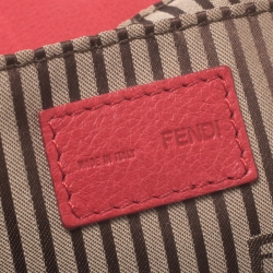 Pre Owned Fendi Red Leather Fendista Pochette Crossbody Bag