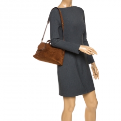 Pre Owned Fendi Tan Leather Medium By The Way Boston Bag